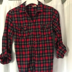 Plaid button down shirt